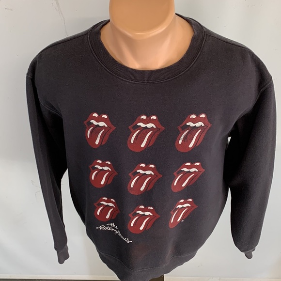 H & M Rolling Stones Lips crew neck sweatshirt.  M - Picture 3 of 7
